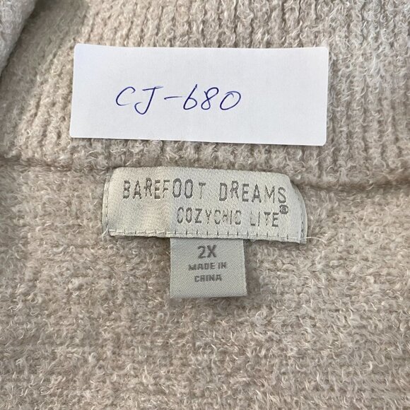 Barefoot Dreams Cream Zip-Up Jacket - Picture 2 of 7